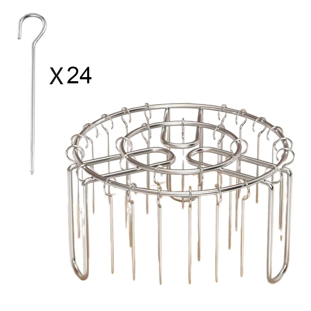 Rvs Verticale Grill Rack Afneembare String Grill Verticale Barbecue Spies Beugel 12/24/49 Spies Houder