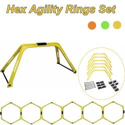 Hex Agility Rings Set Speed Training Ladder Exercising Hurdles Multi Supplies Folding Fitness Football Training Ladder