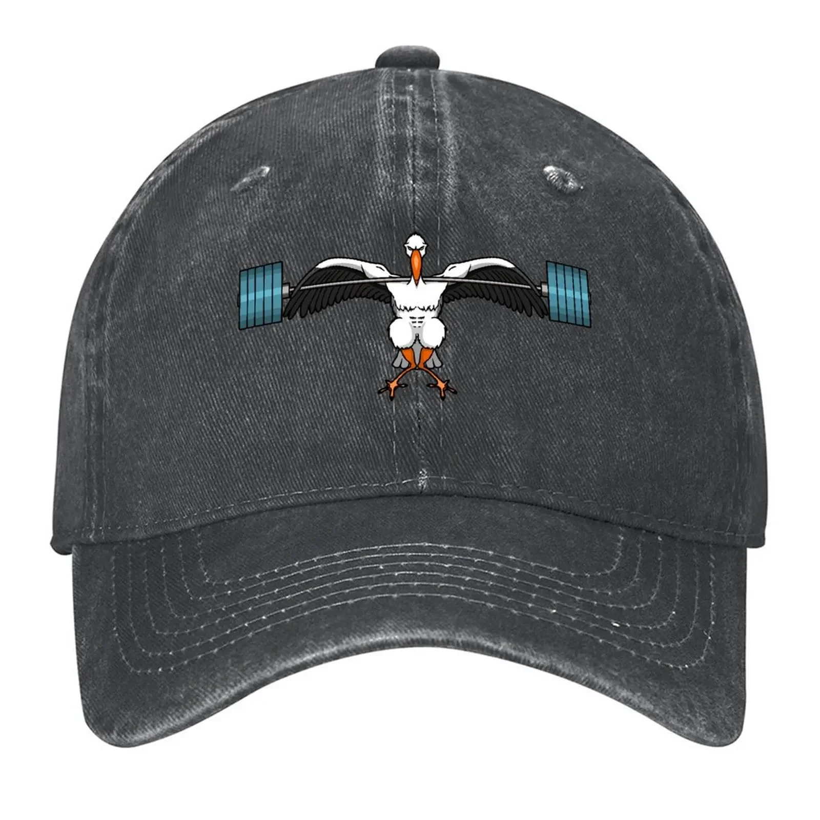 2026 Super-strong stork doing squats. Baseball Cap fun hats Hat men Snapback Cap Beach Outing Designer Man Women's