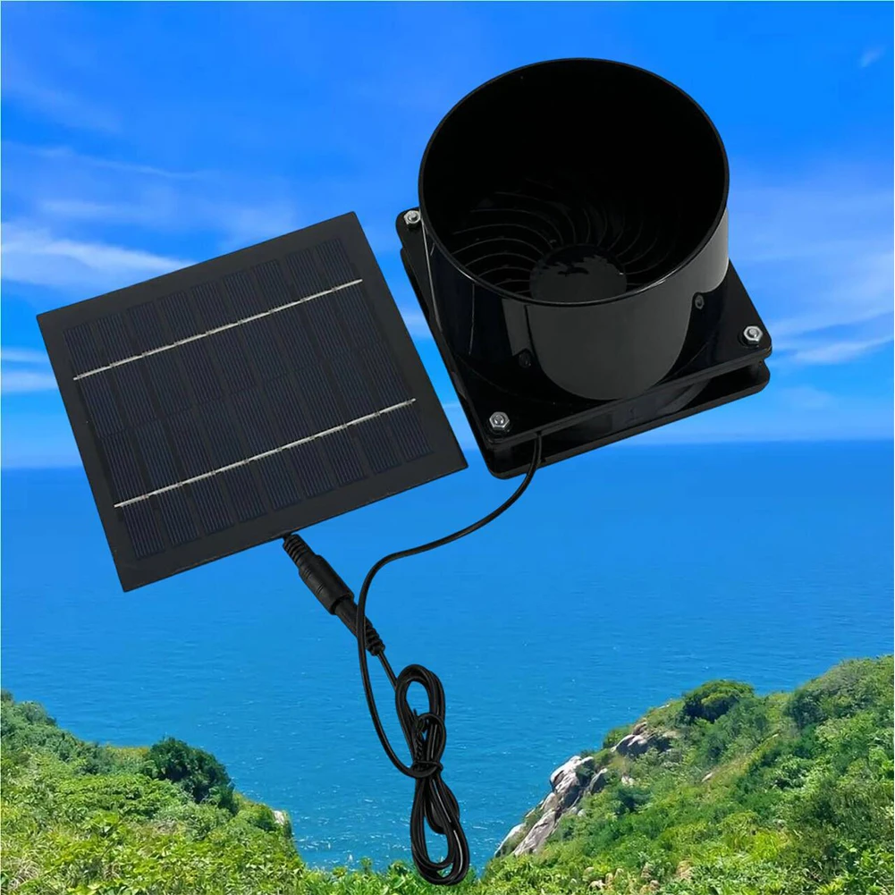 

5W 6V Sustainable Exhaust Fan Solar Panel Exhaust Fan Greenhouse Exhaust Vent Home Improvement Tools Accessories Exhaust Fan
