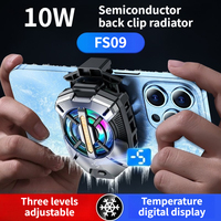 FS09 NEW Mobile Phone Semiconductor 3 Gear Digital Display Back-clip Cooling Radiator for IPhone Samsung Xiaomi PUBG Game Cooler