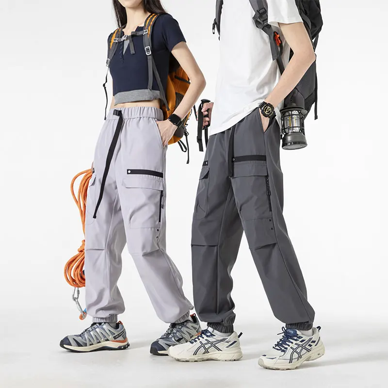 Männer Sport Lange Hosen Lose Bequeme Atmungsaktive Multi-Tasche Outdoor Frühling Herbst Sport Hose Laufen Wandern Casual Lange Hose