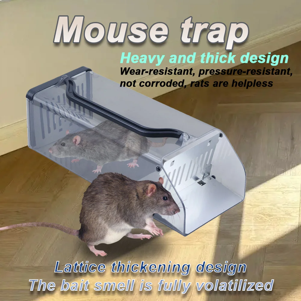 Fully Automatic Mouse Trap, Household Mouse Trap,Acrylic Mousetrap,Single Door Cage,Continuous Mouse Catching