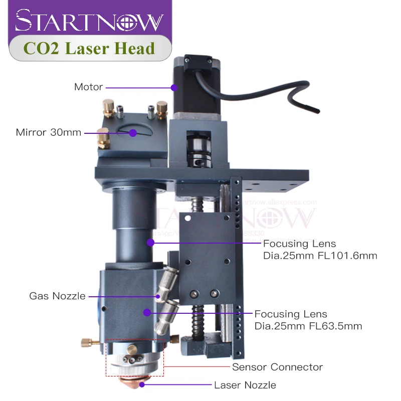 Startnow High Precision CO2 Laser Mixed Cutting Head | Multi-Material Cutting Solution for Metal & Non-Metal