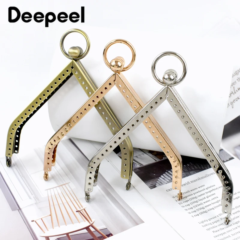 5/10Pcs Deepeel 11cm Metal Purse Frame Bag Handle Kiss Clasp Sewing Brackets Handbag Handles DIY Handmade Hardware Accessories