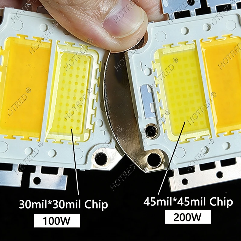 1-5pcs 100W 200W Dual-Color Integrated LED Chip White Warm White 30-36V Stage/Par Lights Floodlights Photography Light Source