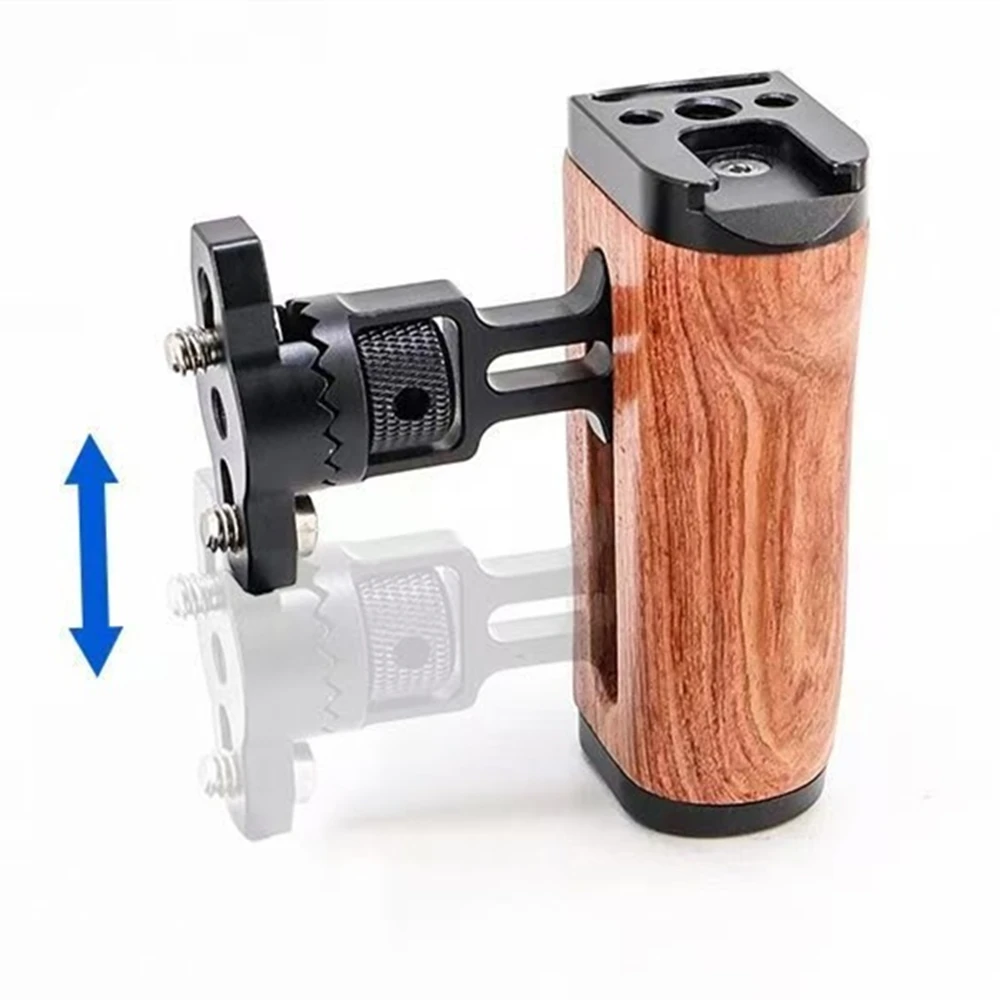 

Деревянная боковая рукоятка для камеры с быстросъемным креплением Rosette для DSLR-кейджей, регулируемая по вертикали и по горизонтали (влево/вправо, вверх/вниз)