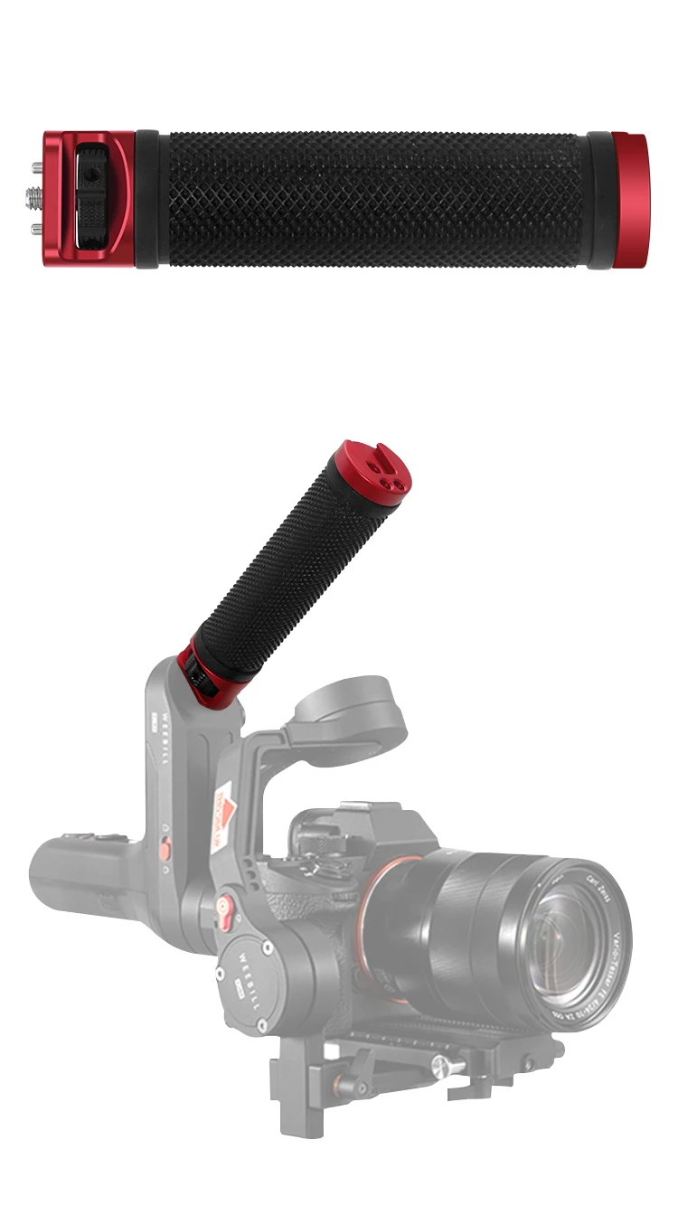 Handgrip for Zhiyun WEEBILL S / LAB Gimbal Quick Release Handle Grip with Cold Shoe Mount for Monitor Microphone Light Holder