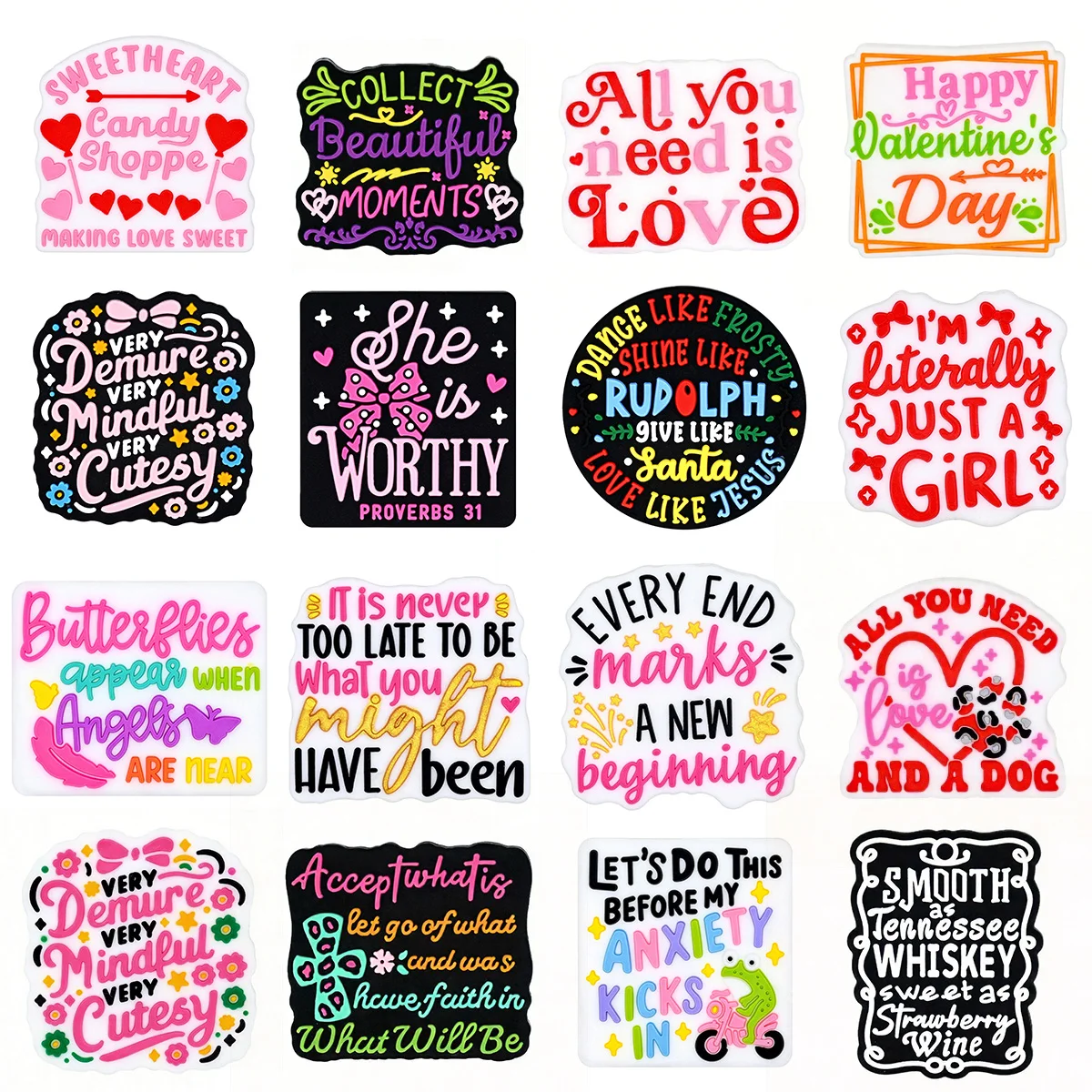 10PCS Silicone Beads Character Tiles Focal Beads Baby Pendant DIY String Pen Chain Jewelry Accessories Creative Diy Gifts
