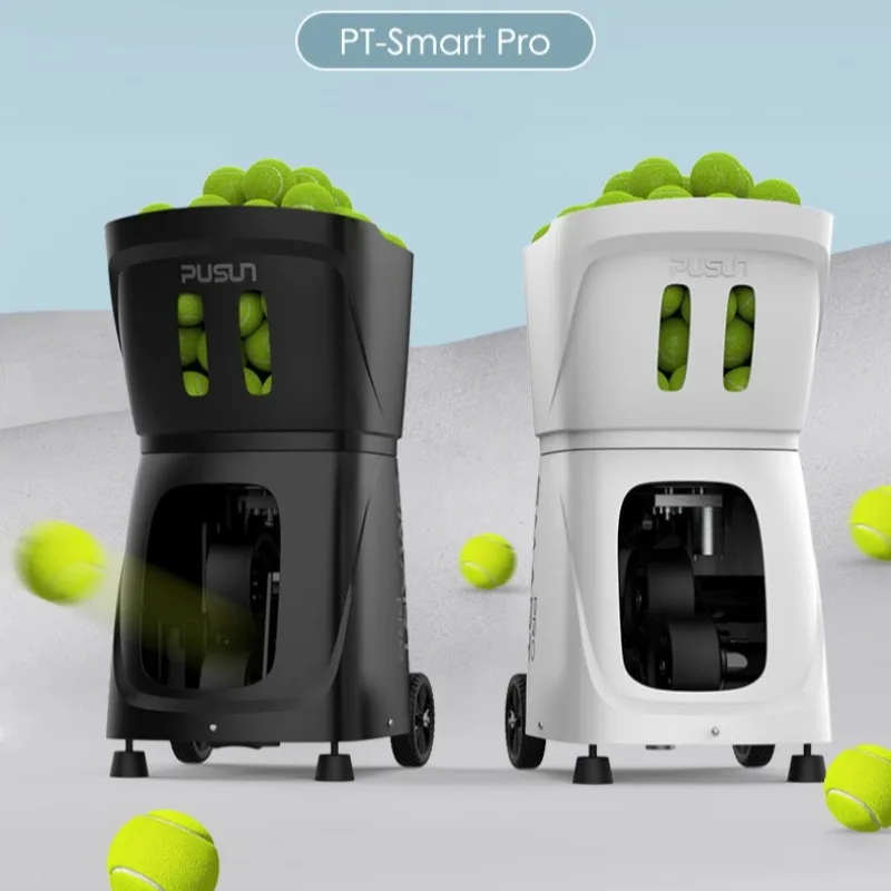 Professional Tennis Ball Launcher Machine Large Capacity App Control Adjustable Speed Frequency Angle for Training Practice