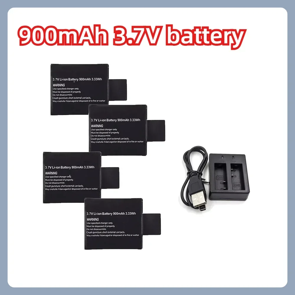 900mAh 3.7V Rechargable Li-ion Battery for SJ4000 SJ5000 SJ6000 WIFi SJCAM Sport Action Camera DV SJ Dedicated Battery