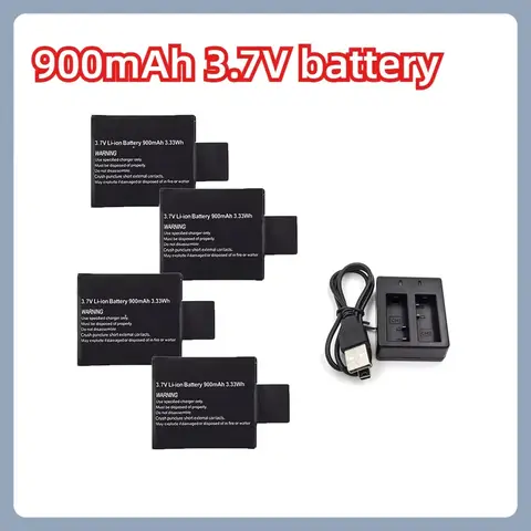 900mAh 3.7V Rechargable Li-ion Battery for SJ4000 SJ5000 SJ6000 WIFi SJCAM Sport Action Camera DV SJ Dedicated Battery