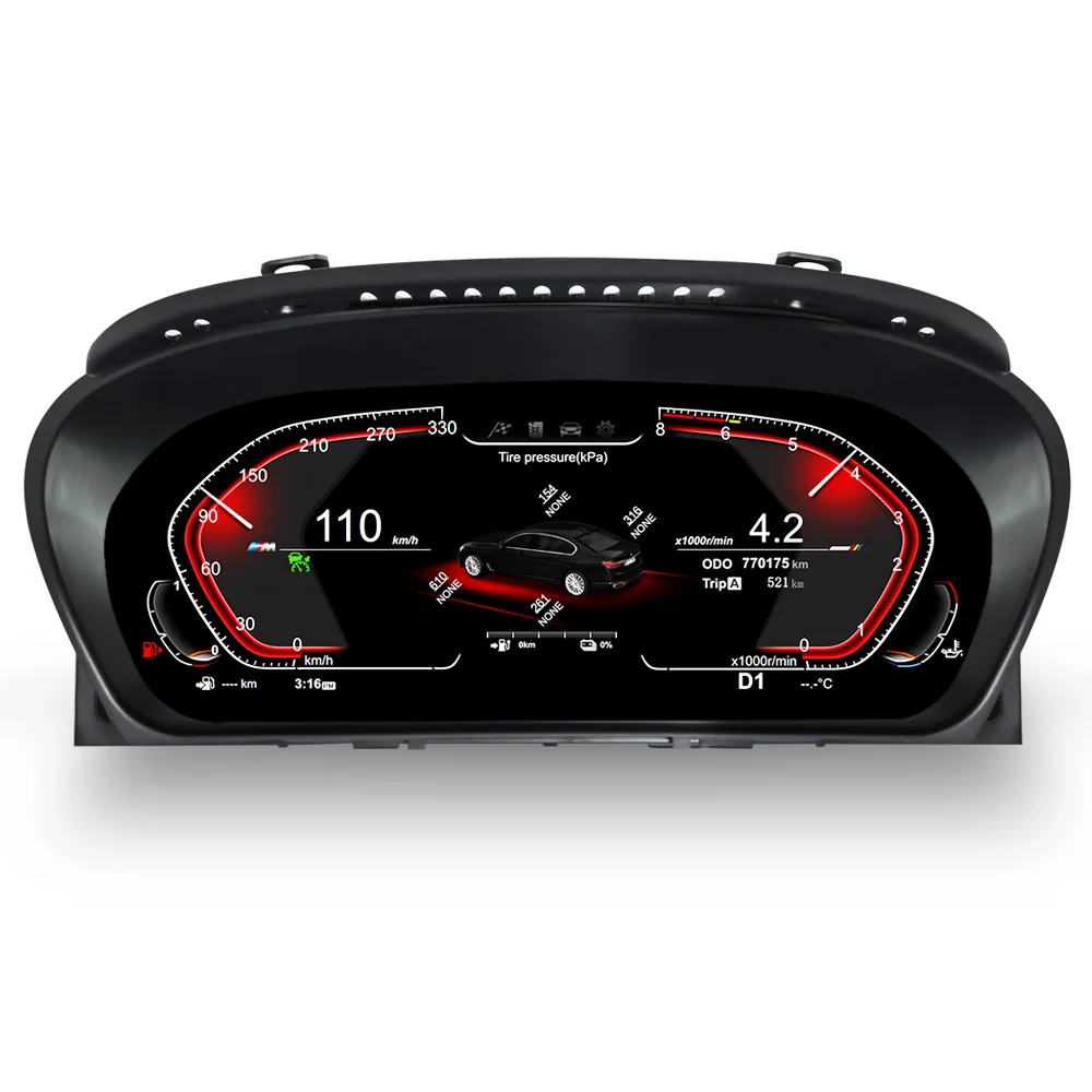 12.3INCH Screen 4 Core LCD Dashboard Speedometer Digital Cluster for BMW E60 E61 E63 E64 2003-2009 LINUX System
