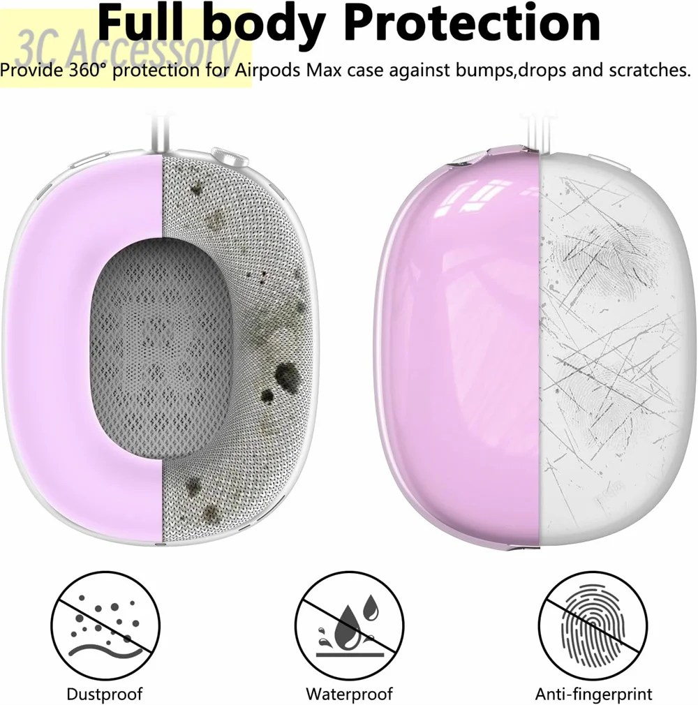 Capa protetora de fone de ouvido transparente para Apple Airpods Max 2, 3 em 1, Funda, novo, 2022