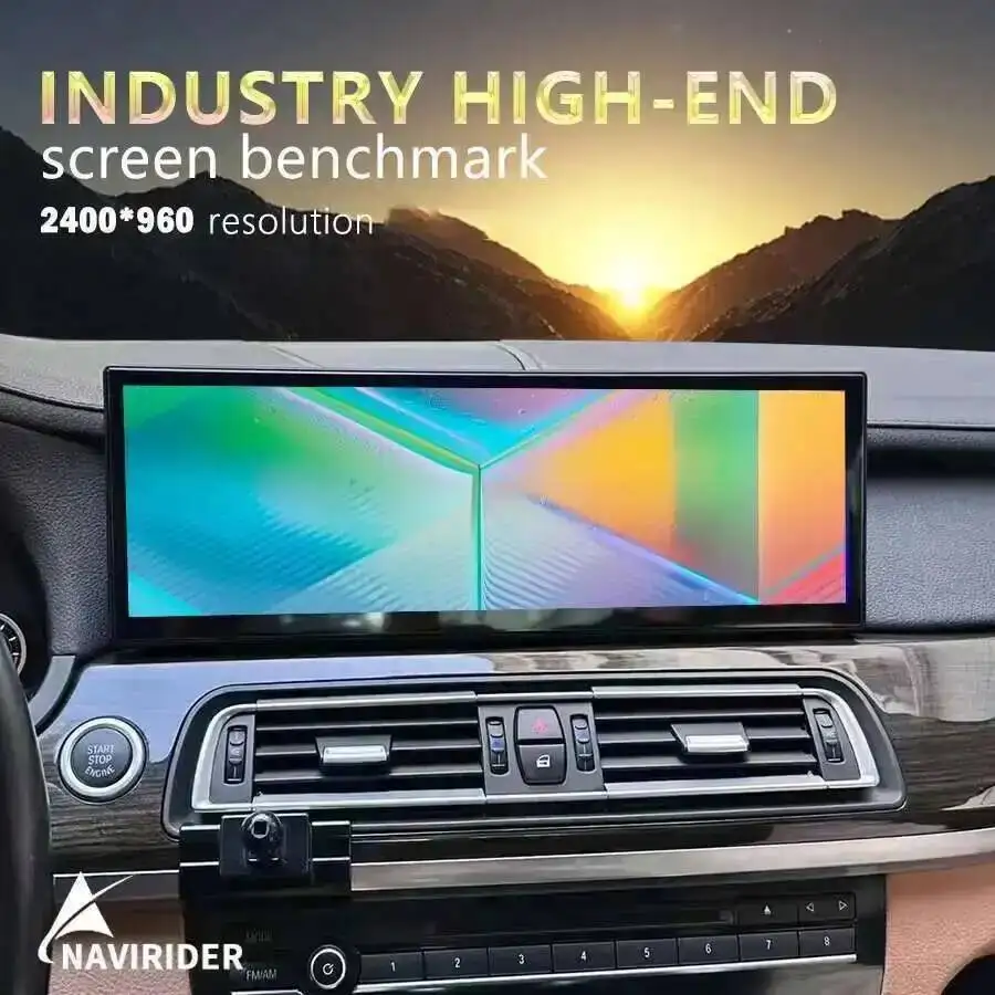 أندرويد السيارات لتحديد المواقع شاشة الوسائط المتعددة 2400*960 سيارة فيديو لسيارات BMW 5 سلسلة E60 E61 2005-2012 CCC CIC لاعب عرض راديو CarPlay #1