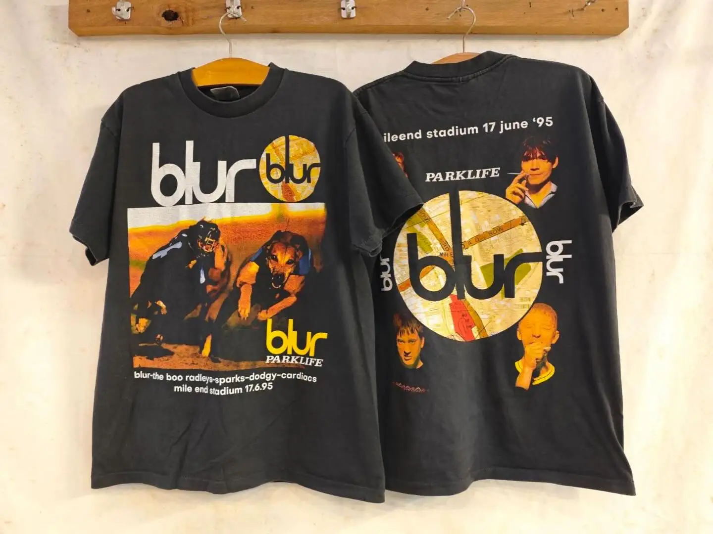 Blur British Rock Band Printed T-shirt Oversized Streetwear Y2k Men Women Ins Style Short Sleeve Cotton High Quality Clothing