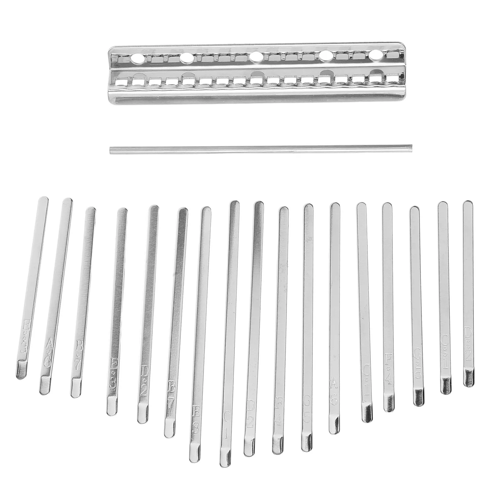 1Set Kalimba Keys Manganese Steel Stamped Scale Design Easy Play Thumb Piano Tines for DIY Mbira Repair Upgrade Finger Piano