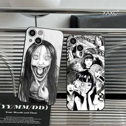 Horror Comic Junji Ito Tomie Tees Phone Case for Iphone 15 14 12 11 13 Pro Max Mini X XR XS 7 8 Max SE 2020 Soft Dark Skeleton P
