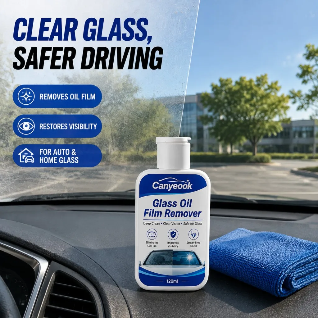 CANYEOOK Oil & Bug Remover - Clears Windshield Grease, Removes Insect Residue, Improves Driving Safety & Visibility 120ml