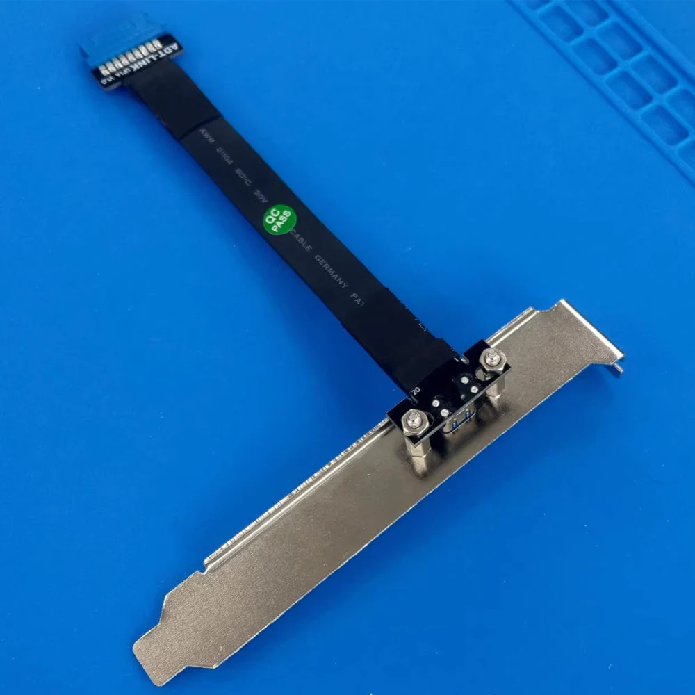 ADT 3A Baffled 19Pin USB3.0 Cable Type-C To 19Pin/20Pin Interface Male To Female Extension Cable for ITX Motherboards A4 Chassis