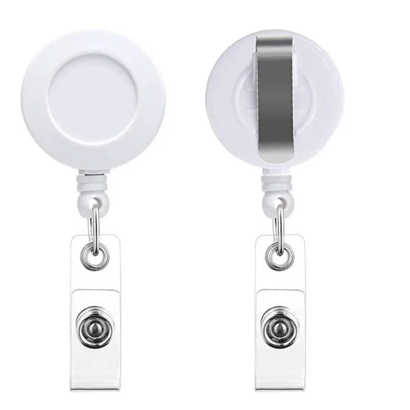 1pc Multifunction Plastic Retractable Nurse Badge Reel Keychain Pull Retractable Keyring Key Chains