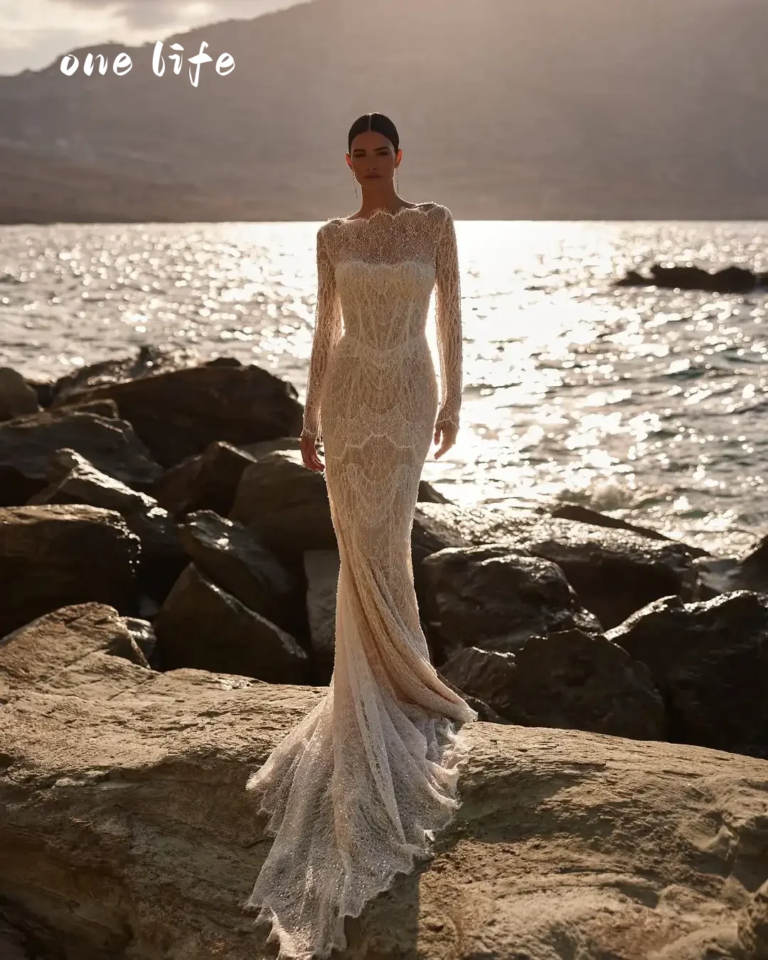Elegant Heavy Braded Lace Wedding Dresses amanda novias official Luxury Mermaid Corset Long Brides Wedding Dress Customized