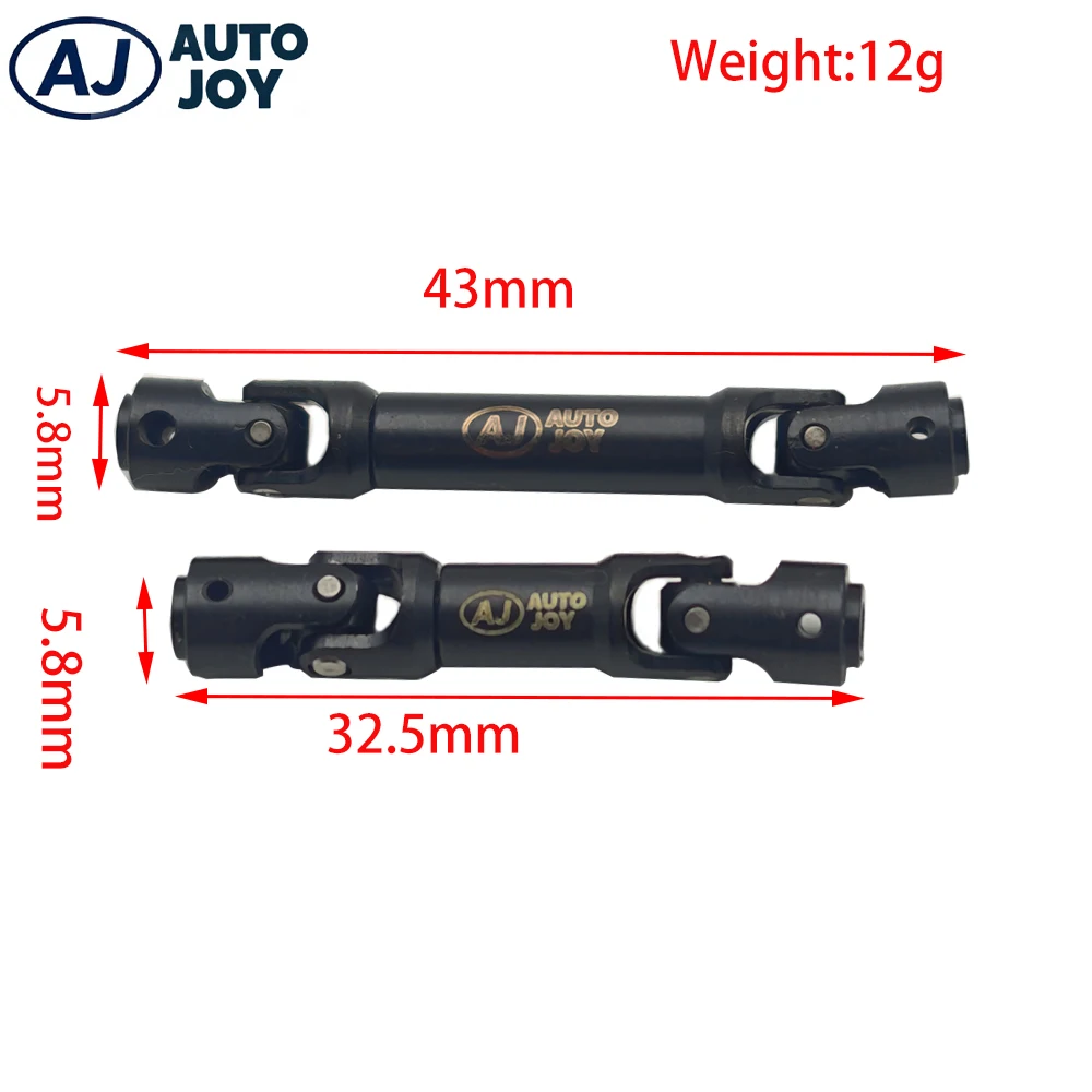 

AUTO JOY 1144 Steel Hardening Drive Shaft for SCX30 RC Car High Strength Durable Universal Joint CVD Drive Shaft Upgrade Parts