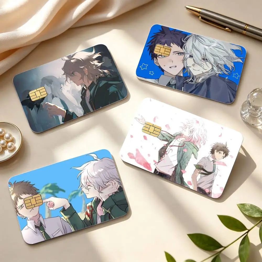 N-Nagito H-Hajime Komahina  HD Waterproof Credit Card Stickers Silicone Decals For Chip Game Cards Gift