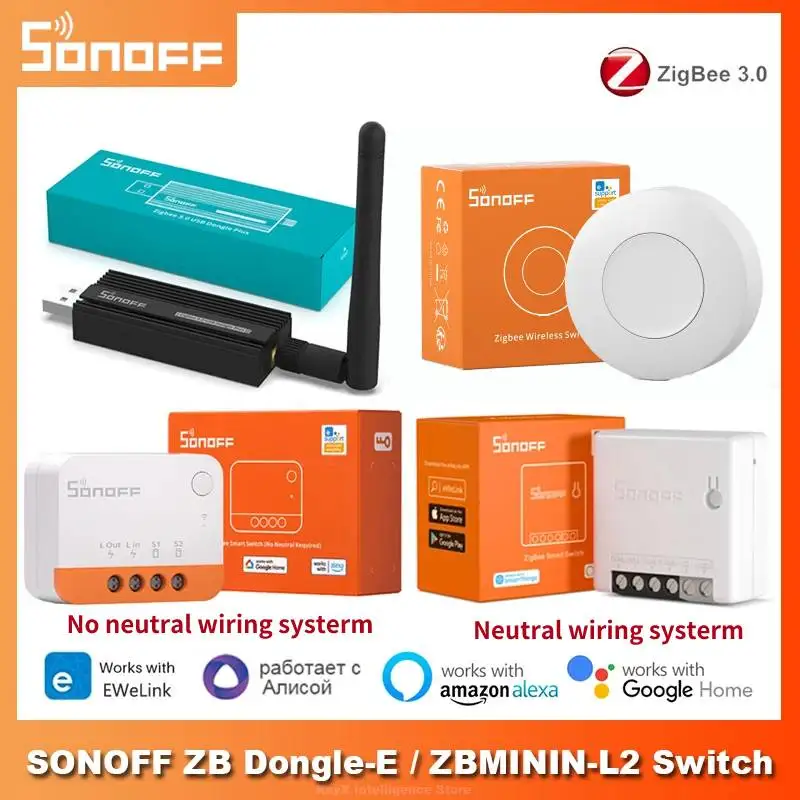 SONOFF ZB Dongle-E/ ZBMINI-L2/ ZBMINI/ SNZB-01p Zigbee button Smart Home Via eWeLink Alexa Google Home Work with ZB Bridge- P