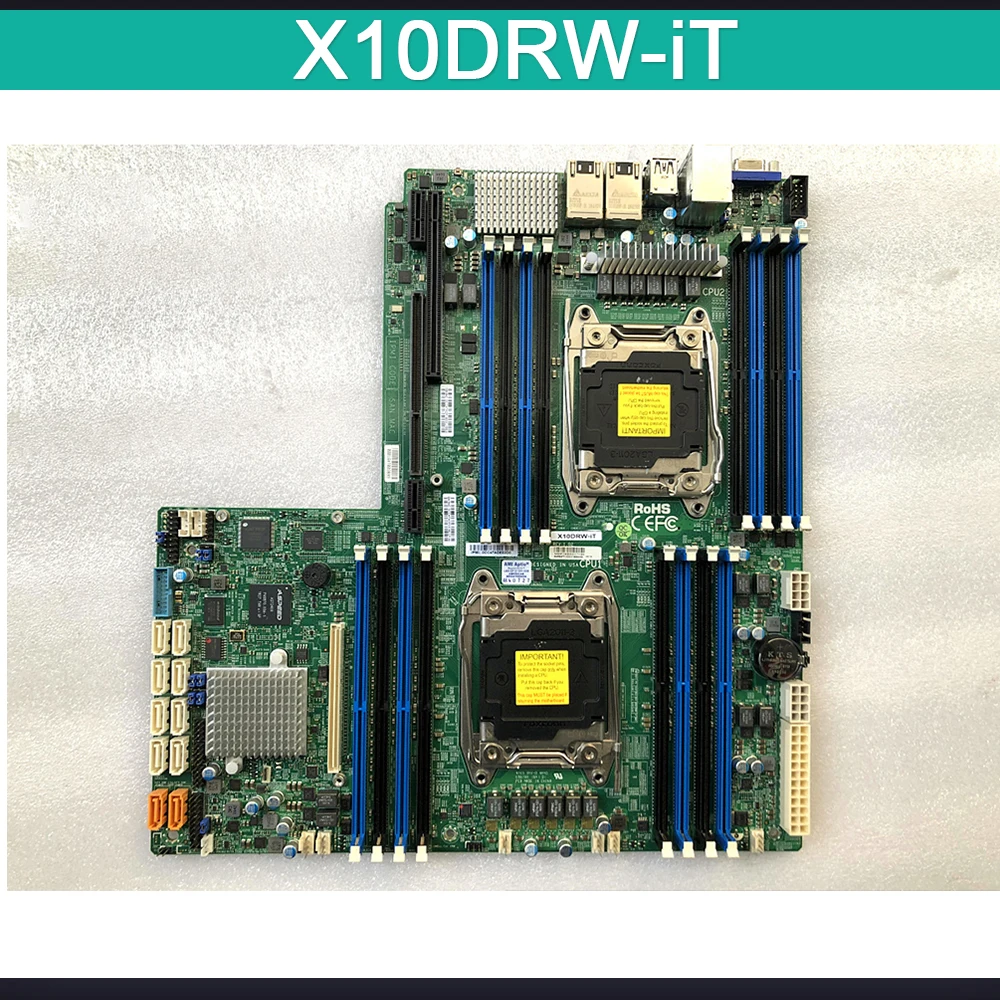 LGA2011 DDR4 X10DRW-iT Server Motherboard Support E5-2600 v4/v3 Family X540 Dual Port 10GBase-T SATA3 (6Gbps)
