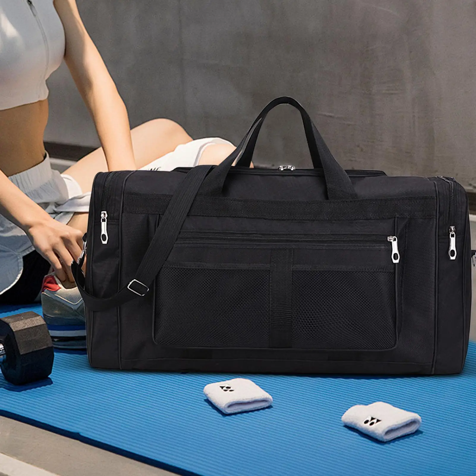 Large Capacity Waterproof Oxford Gym Duffel Bag Multi-Purpose Fitness Training Backpack Versatile Sports Handbag for men women
