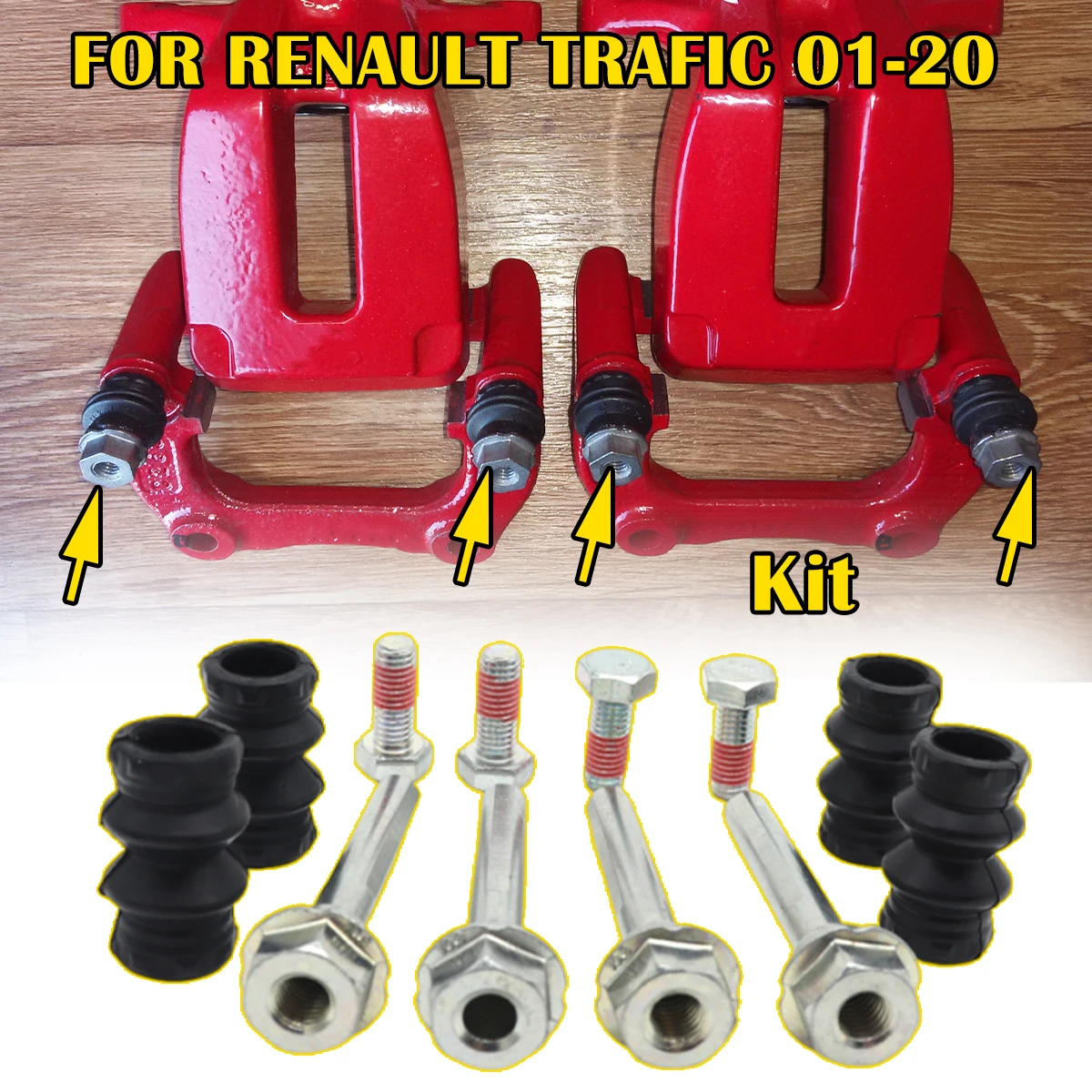 

Rear Brake Caliper Cylinder Slider Guide Pin For Disc Housing Bolts Rubber Bushing Boot Seal Kit FOR RENAULT TRAFIC 2001-2020