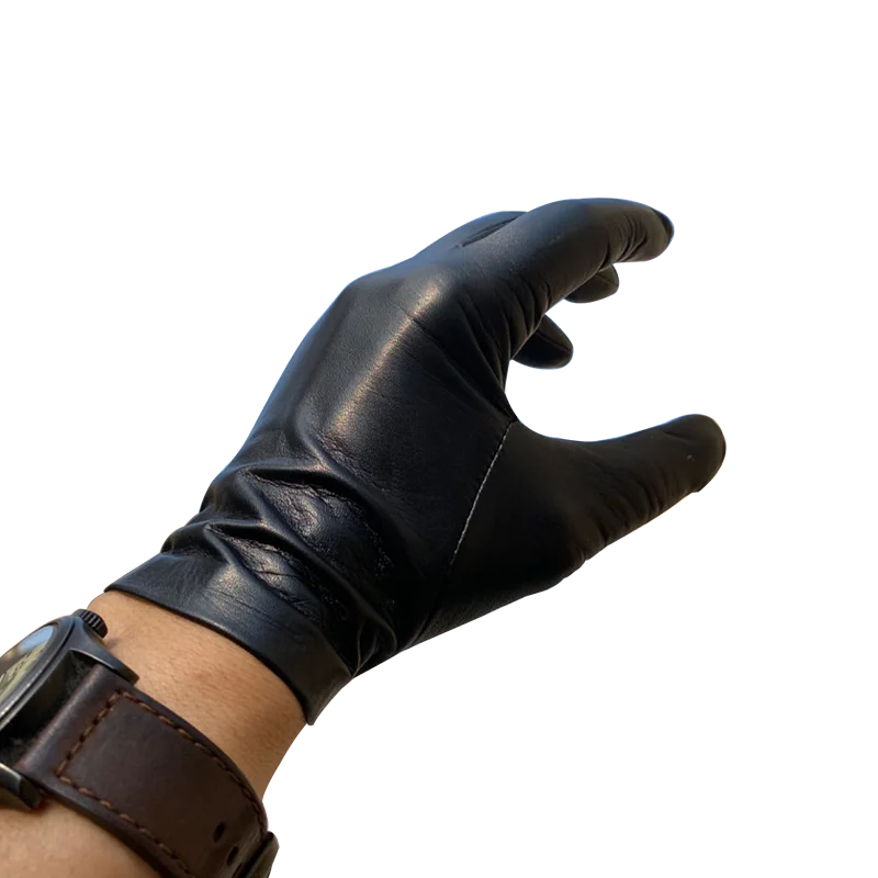 Highshine Luxury Men's Thin Soft Leather Gloves Touch Screen Compatible Tightfit Winter Warm Driving Gloves Elegant Fashion