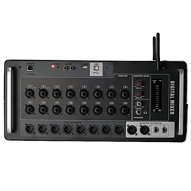 16-Channel Digital Mixer Metal Construction Conference Audio Matrix Video/Audio Loudspeakers China Factory Audio Console