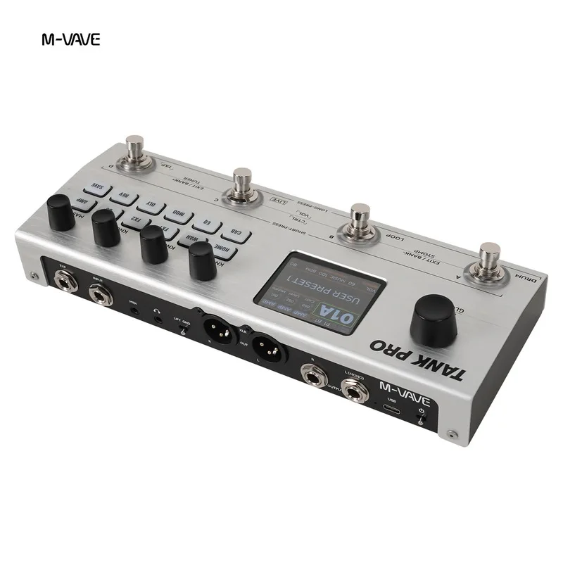 Hot M Vave Tank Pro Guitar Multi Effects Processor Ai Modeling Ir Loading Otg Recording For Stage Performance Studio Practice