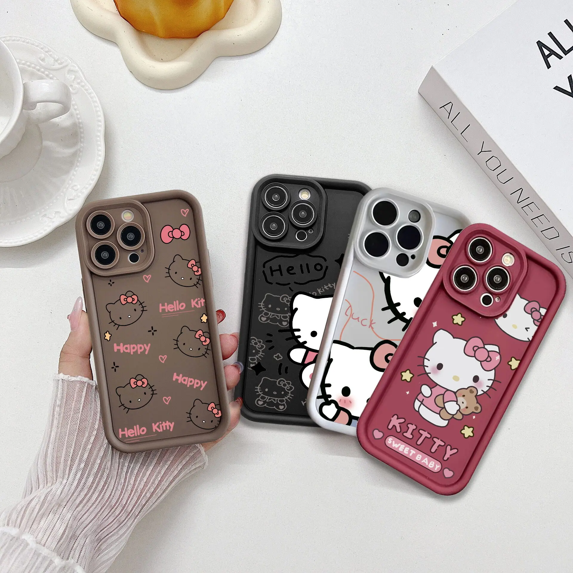 Sanrio Hello Kitty Bow Case For Infinix Note 40 30 Pro Smart 8 7 9 Hot 50 30 GT 10 20 Pro Spark 20 Cover Silicone Couqe Y2K Cam