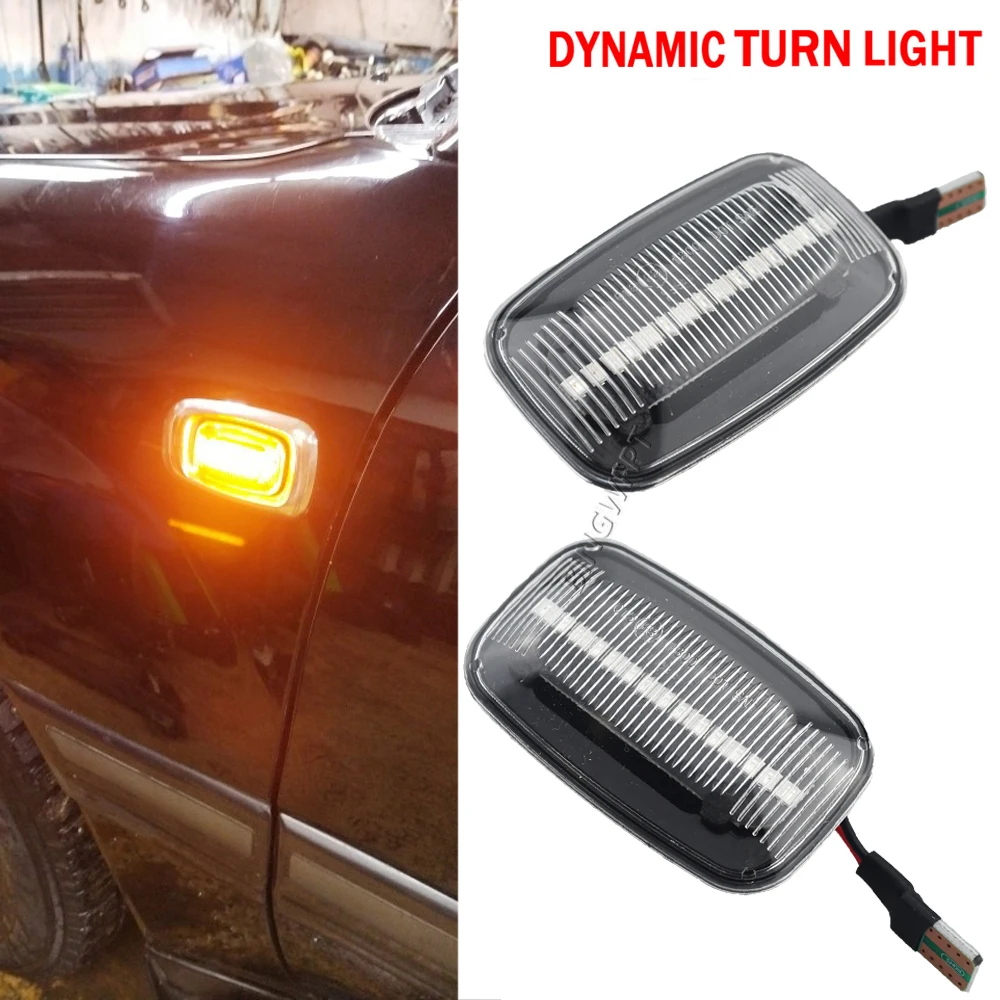 For Toyota Land Cruiser Landcruiser 70 80 100 Series Turn Signal Lights Blinker Indicator Car Lamp Dynamic LED Flowing Water