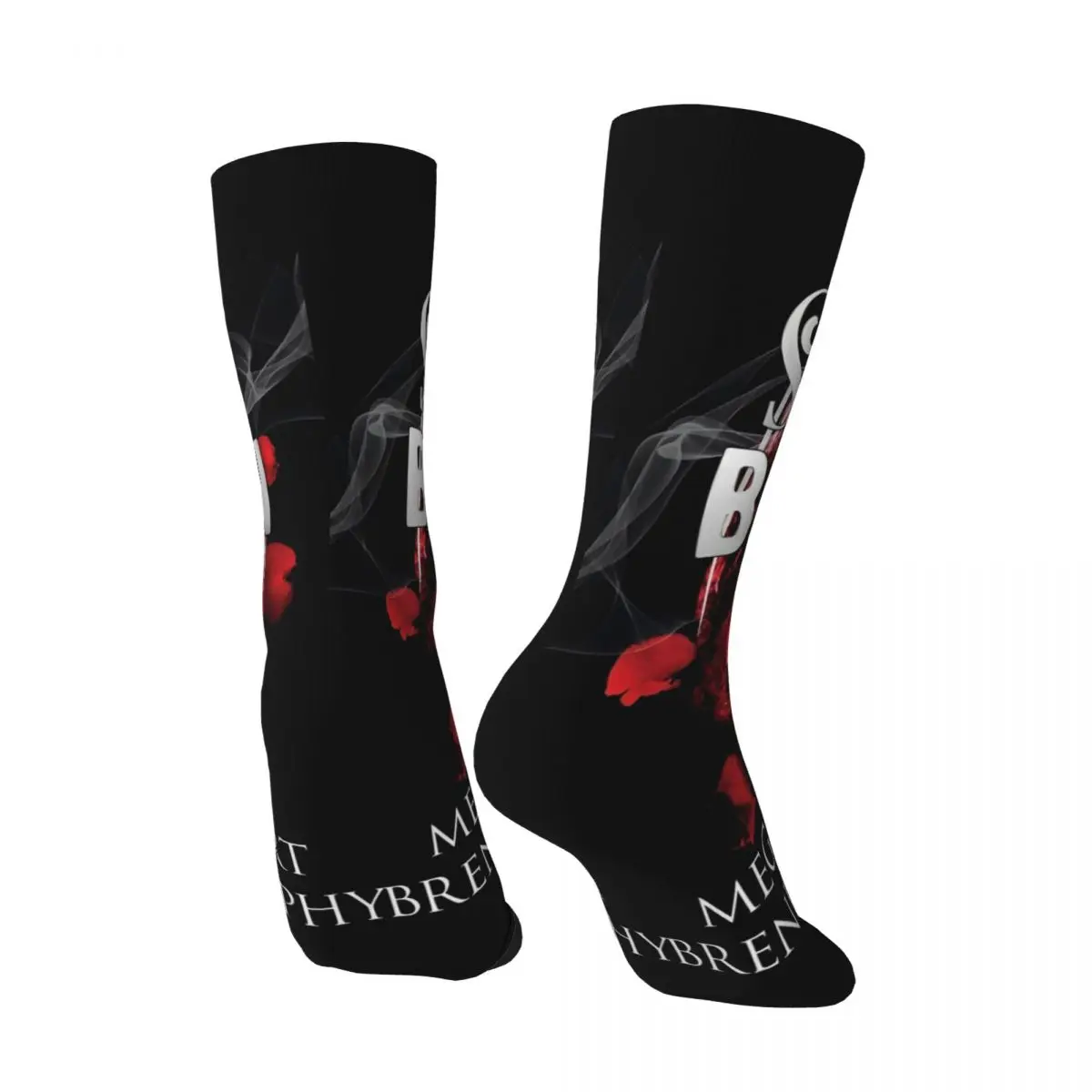 Women Men Socks Soul Burn Metal band Stockings Spring Modern Comfortable Socks Graphic Cycling Anti Skid Socks