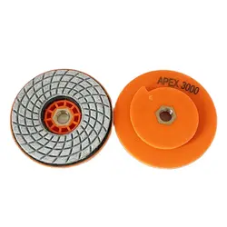 4 Inch 100mm M14 Snail Lock Diamond Wet Polishing Pad For Grinding Marble Granite Stone Abrasive Tools For Quartzs Stone