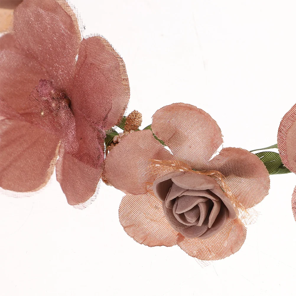 

1Pcs Elegant Floral Headband Unique Wedding Hair Accessories Comfortable Flower Crown for Bridesmaids Festivals