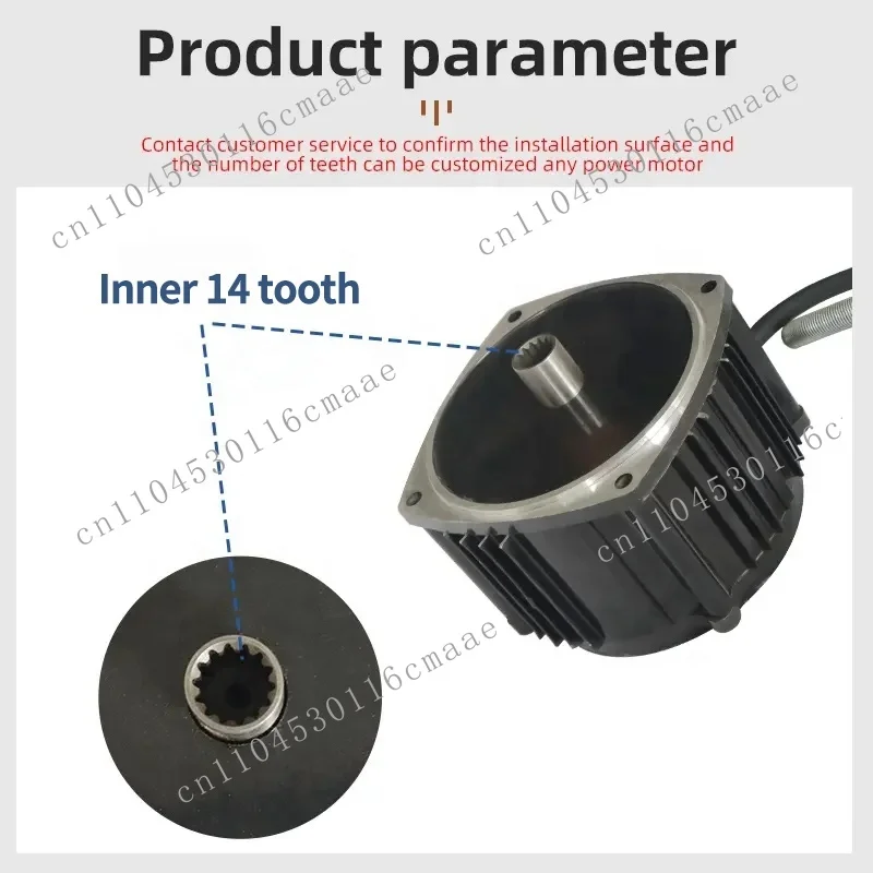 48-60V 800W brushless DC forklift drive motor, high efficiency IP54 aluminum shell lift truck