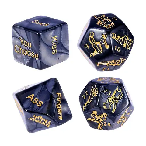 2/4PCS Sexy Dice Set Fun Adult Love Posture Couple Game Tool Noctilucent Acrylic Lovers Position Foreplay Romantic Party Toys
