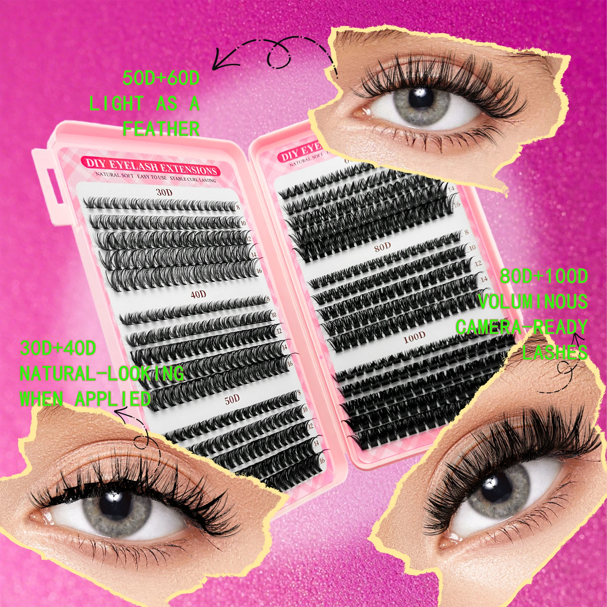 Profissional lash cluster organizador livro portátil caso de armazenamento para lash artistas manter clusters seguro organizado viagem amigável kit