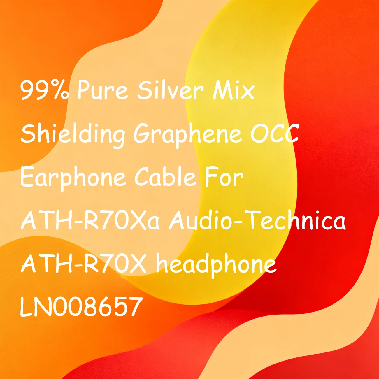 99% Pure Silver Mix Shielding Graphene OCC Earphone Cable For ATH-R70Xa Audio-Technica ATH-R70X Headphone LN008657