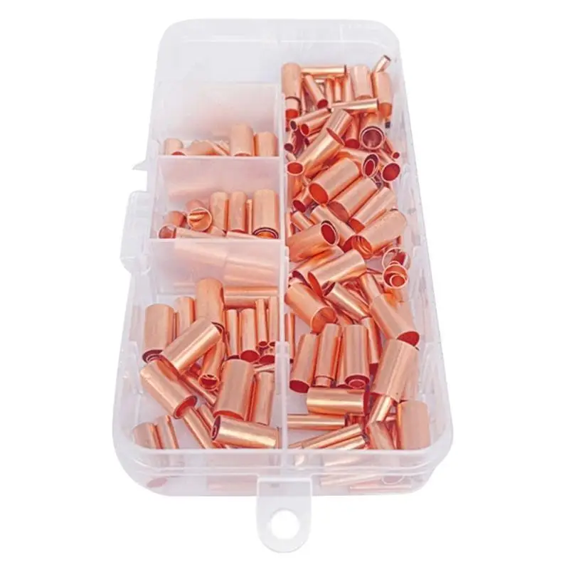 Multifunction 250pcs brass Crimp Wire End Connectors Splices Connector with Storage for Dependable Home Electrical Projects