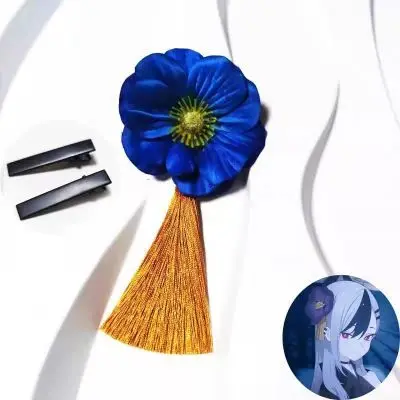 Blue Archive Onikata Kayoko Cosplay Blue flower hairpin headpiece hair accessory coser costumes