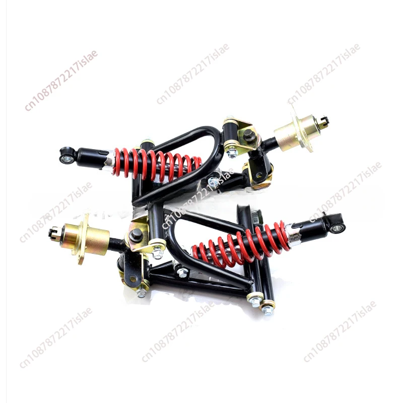 Front Suspension Swingarm Upper/Lower A Arm Steering Strut Knuckle Spindle and Wheel Hub Fit For Go Kart Parts