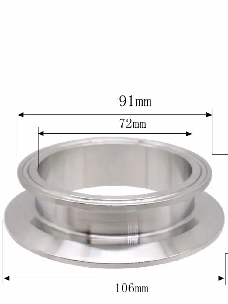 

Blind Reducer OD91mm x OD106mm Sanitary 304 Stainless Steel Blind Reducer with Tri-Clamp Flanges,Stub Ends,and Cover Plates
