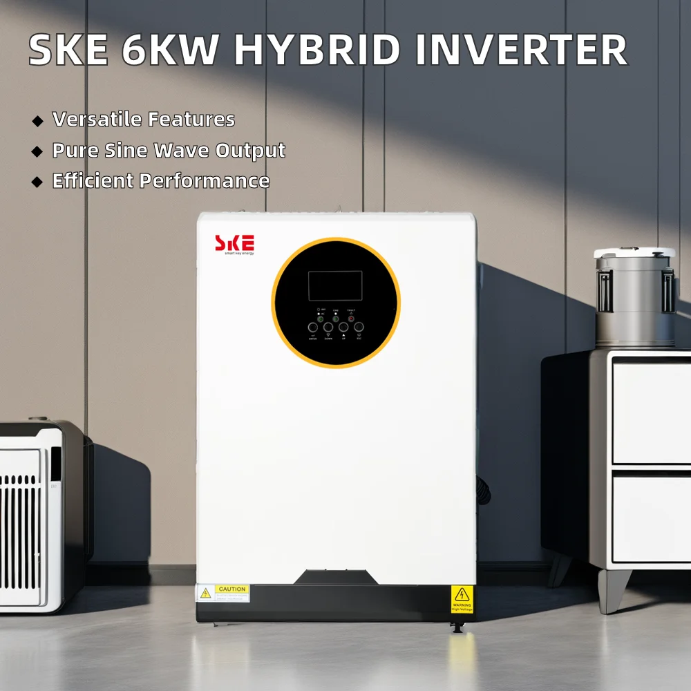 6.2KW pure sine wave photovoltaic solar string inverter single-phase battery off-grid MPPT hybrid inverter built-in WIFI 93%