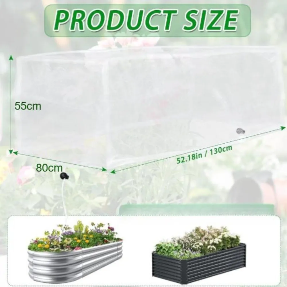 Adjustable Garden Netting with Drawstring for Raised Beds - Polyester Fine Mesh Plant Protector for Vegetables Flowers